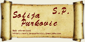 Sofija Purković vizit kartica